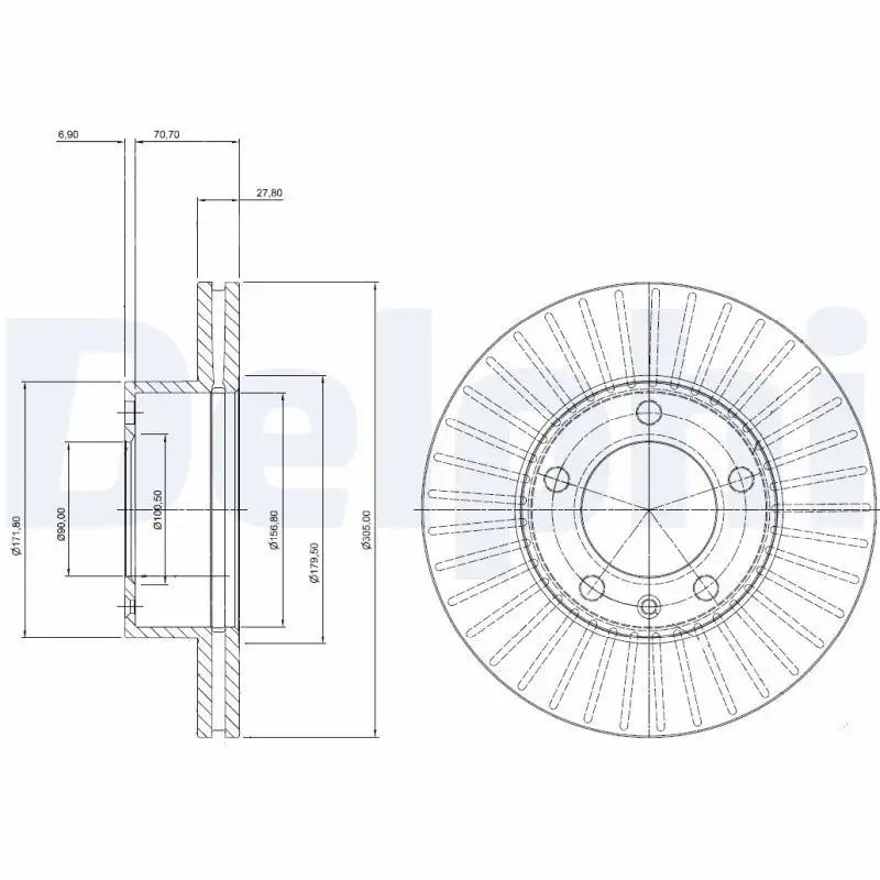 DELPHI BG9692 Ön Fren Diski