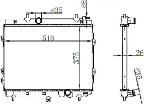 ORIS BKI128026 Radyatör 253102F7XX