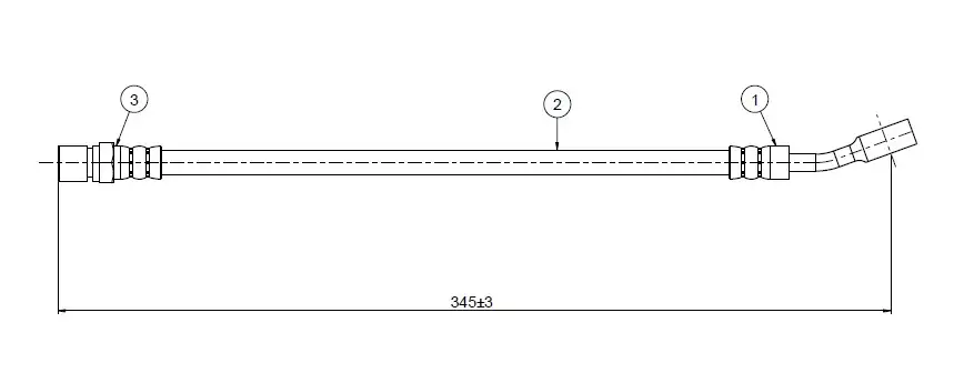 CAVO C800446A Ön Fren Hortumu 96212323