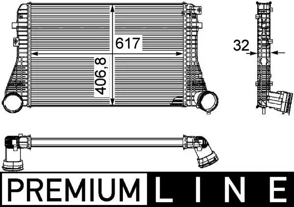 MAHLE CI161000P Turbo Radyatörü 3C0145805F