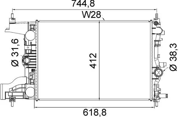 MAHLE CR2116000S Radyatör 13267656