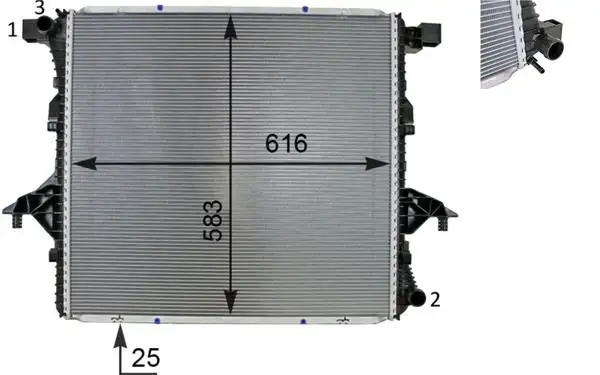 MAHLE CR81000S Radyatör 2H0121253A