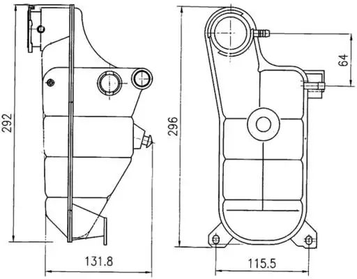 MAHLE CRT119000S Yedek Su Deposu A1245001749