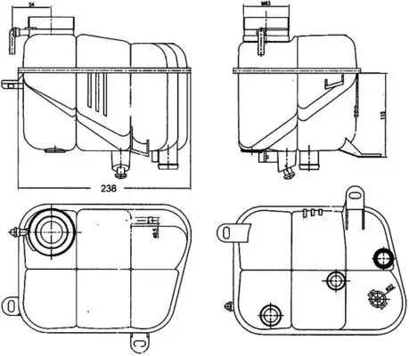 MAHLE CRT120000S Yedek Su Deposu