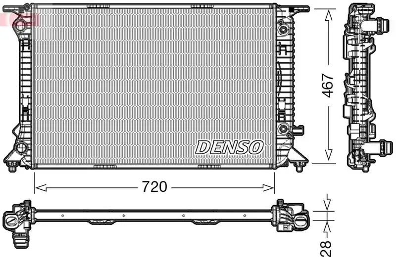 DENSO DRM02021 Radyatör 8K0121251K