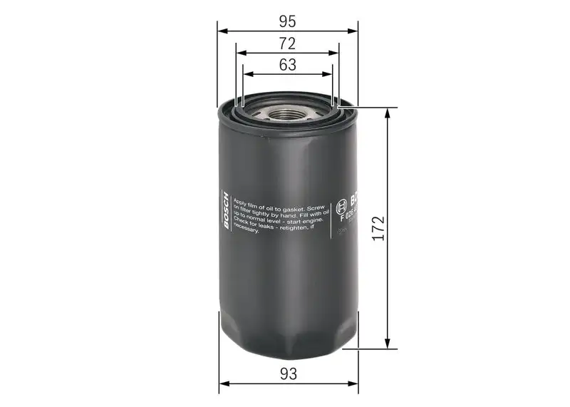 BOSCH F026407101 Yağ Filtresi
