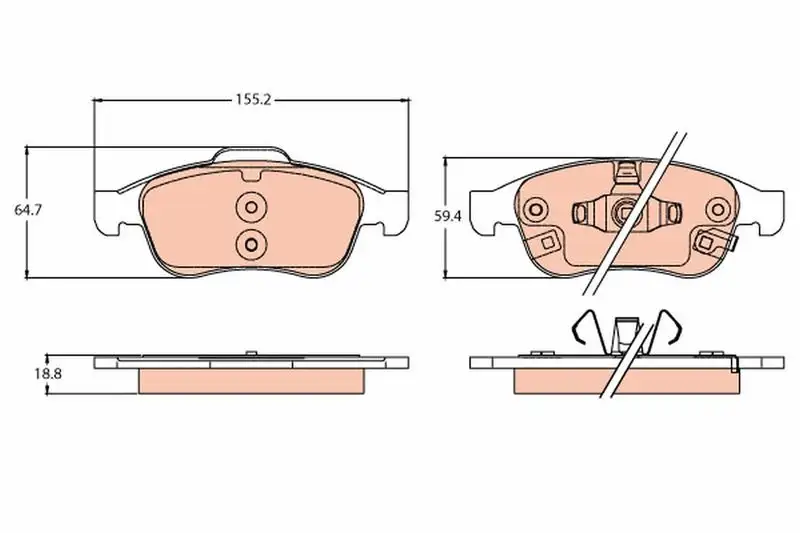 TRW GDB2111 Ön Fren Balatası 77367369