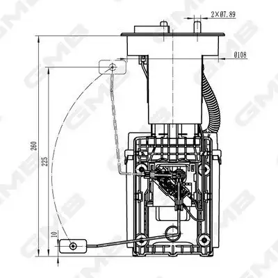 GMB GFPS-127A Yakıt Depo Şamandırası 3B0919051C