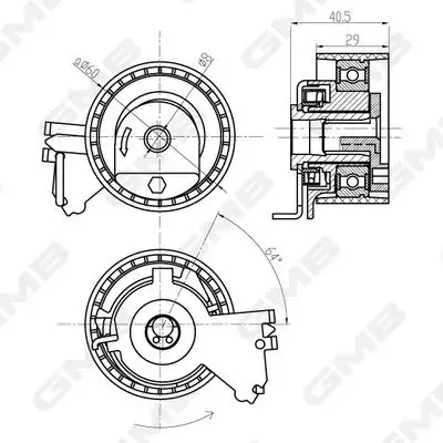 GMB GTB0230 Triger Gergi Rulmanı