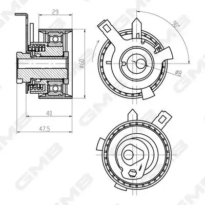 GMB GTB0290 Triger Gergi Rulmanı