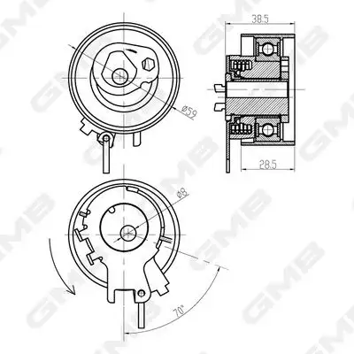 GMB GTB0320 Triger Gergi Rulmanı