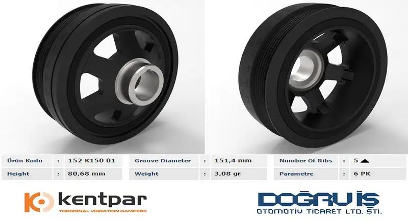 KENTPAR K15001 Krank Kasnağı