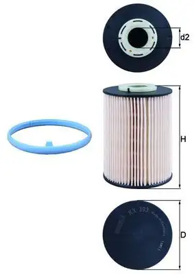 MAHLE KX393D Yakıt Filtresi