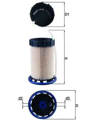 MAHLE KX492 Yakıt Filtresi