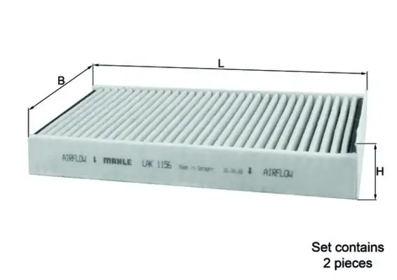 MAHLE LAK1156/S Polen Filtresi (Karbonlu)