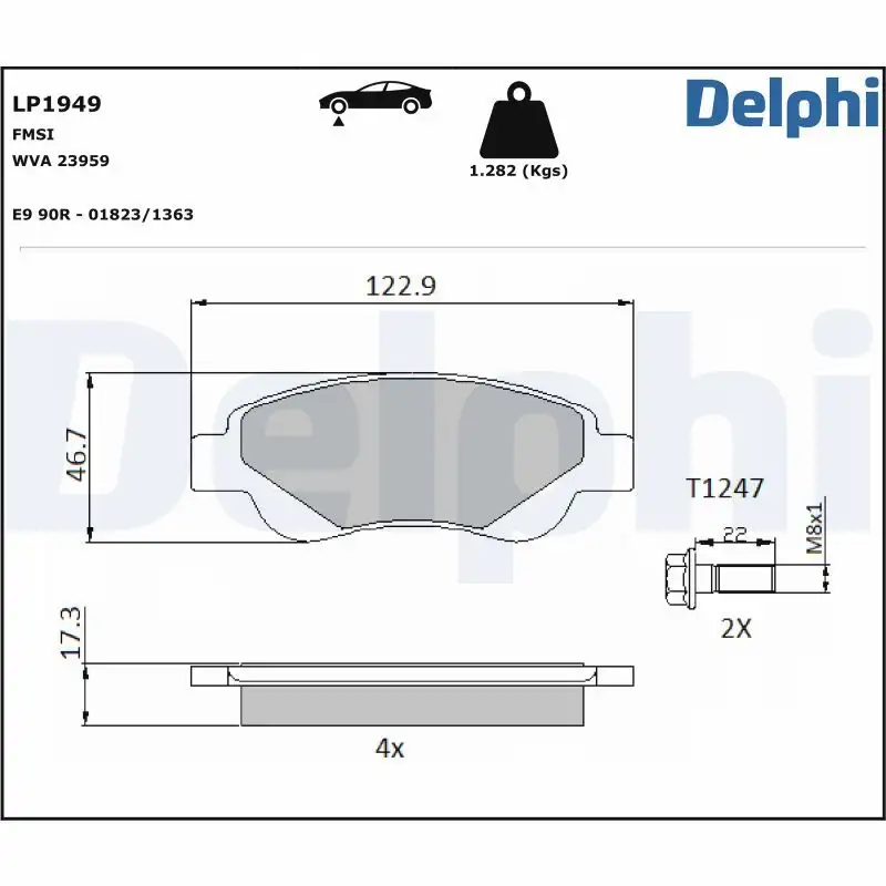 DELPHI LP1949 Ön Fren Balatası