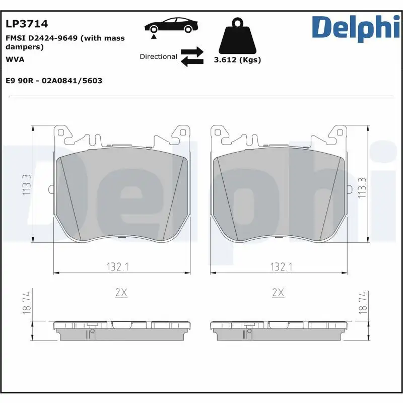 DELPHI LP3714 Ön Fren Balatası A0004203903
