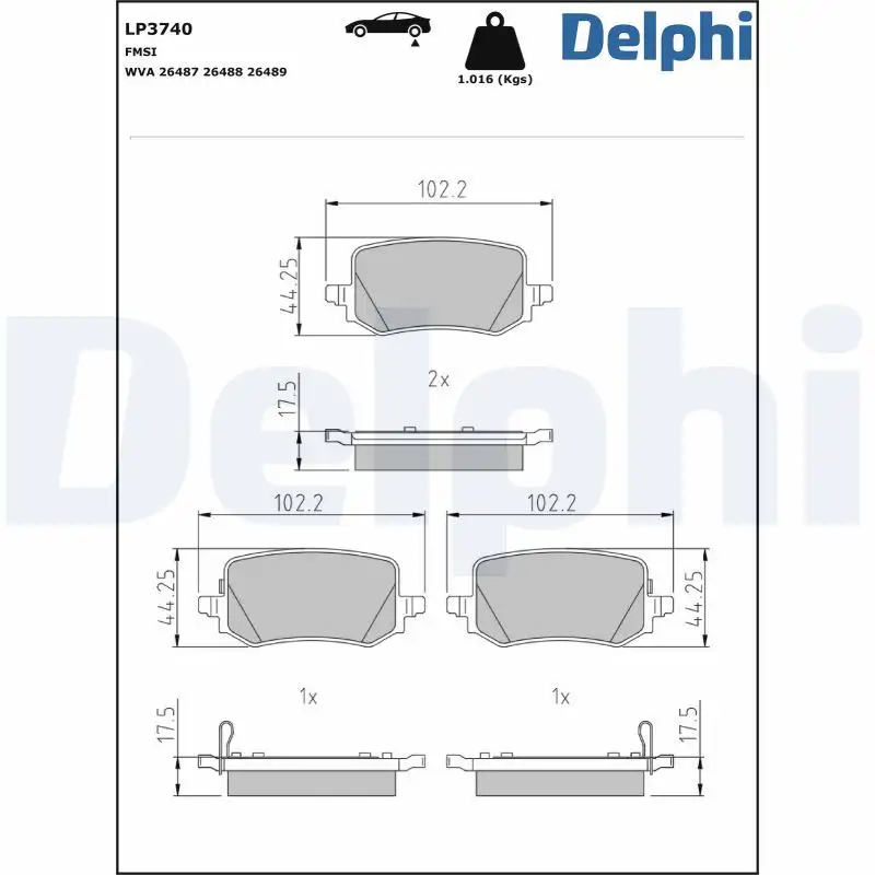 DELPHI LP3740 Arka Fren Balatası 58302N7A60