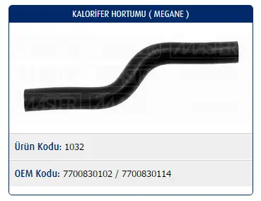 MASTER M1032 Kalorifer Hortumu