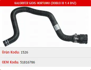 MASTER M1526 Kalorifer Hortumu 51816786