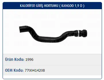 MASTER M1996 Kalorifer Hortumu 7700414208