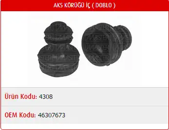 MASTER M4308 İç Aks Körüğü