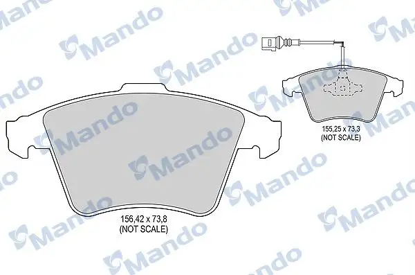 MANDO MBF015228 Ön Fren Balatası 7H0698151D