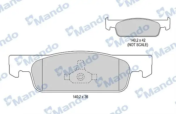 MANDO MBF015803 Ön Fren Balatası 410609646R