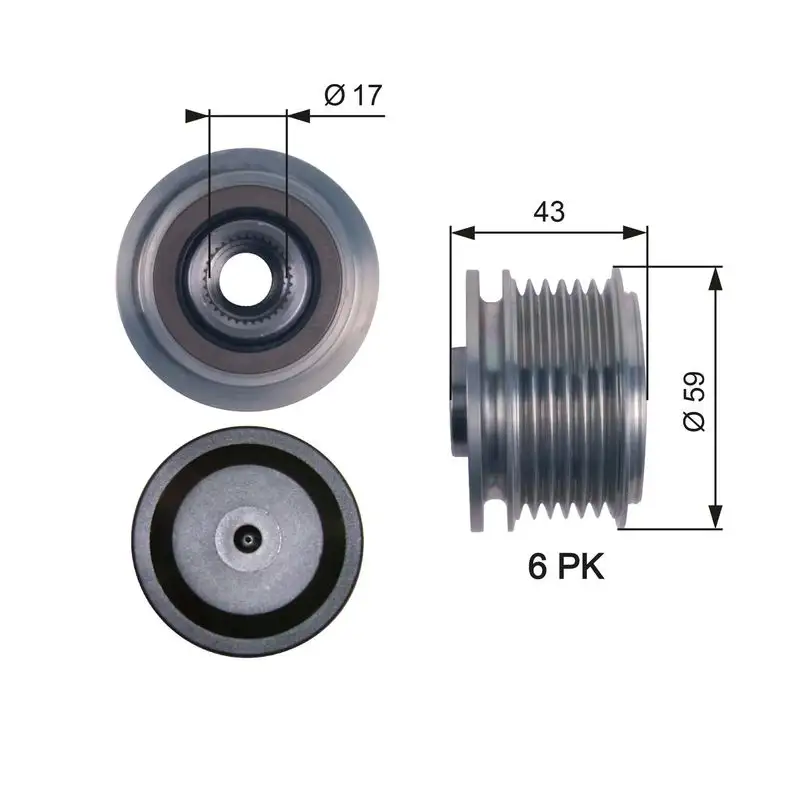 GATES OAP7112 Alternatör Kasnağı