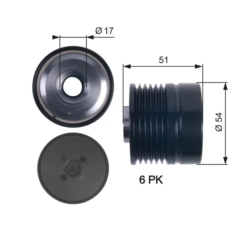 GATES OAP7118 Alternatör Kasnağı 77364721