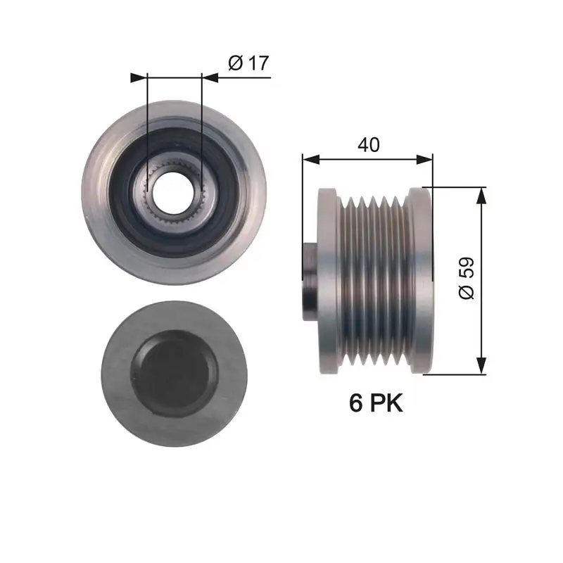 GATES OAP7144 Alternatör Kasnağı