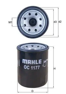 MAHLE OC1177 Yağ Filtresi