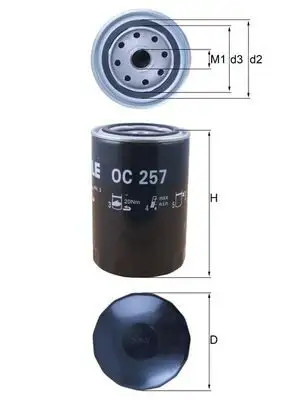 MAHLE OC257 Yağ Filtresi 028115561G