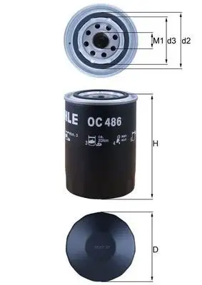 MAHLE OC486 Yağ Filtresi