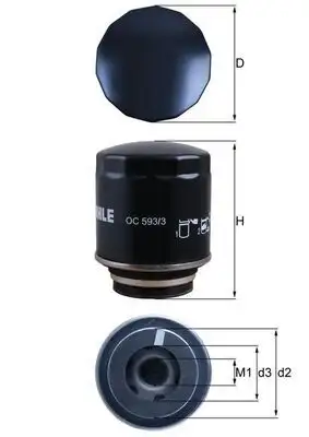 MAHLE OC593/3 Yağ Filtresi 03C115561E