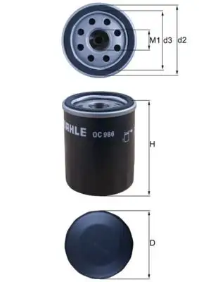 MAHLE OC986 Yağ Filtresi