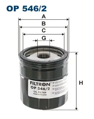FILTRON OP546/2 Yağ Filtresi 2193141