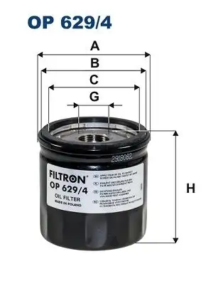 FILTRON OP629/4 Yağ Filtresi 2279222