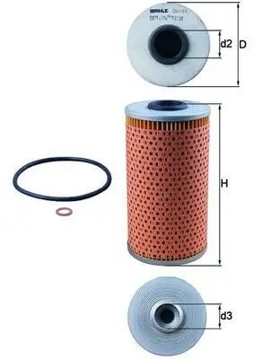 MAHLE OX103D Yağ Filtresi 11421729628