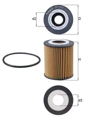MAHLE OX1237D Yağ Filtresi