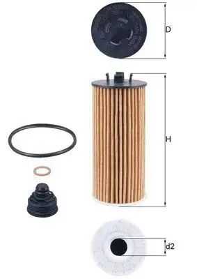 MAHLE OX815/1D Yağ Filtresi 11428575210