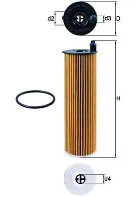 MAHLE OX823/6D Yağ Filtresi A6541840025