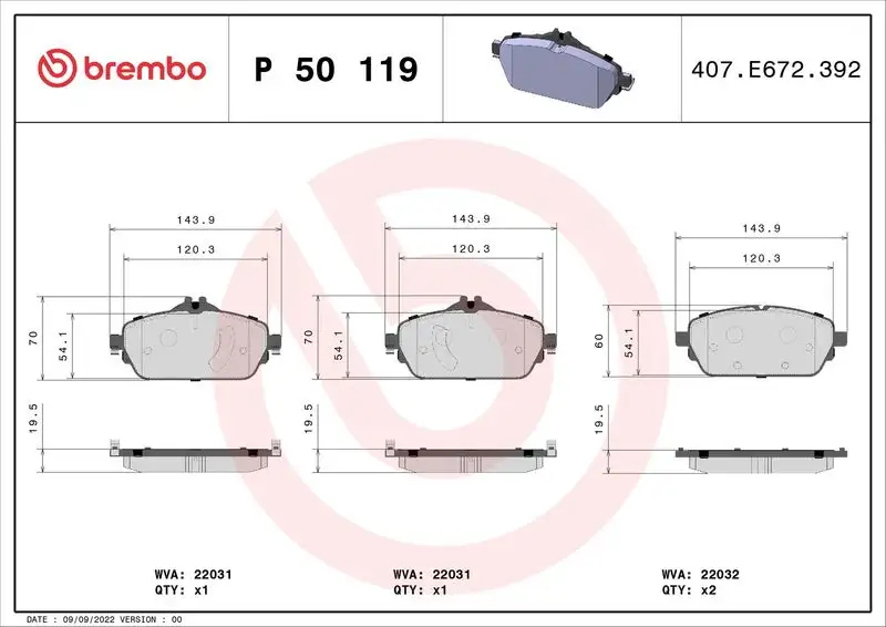 BREMBO P50119 Ön Fren Balatası
