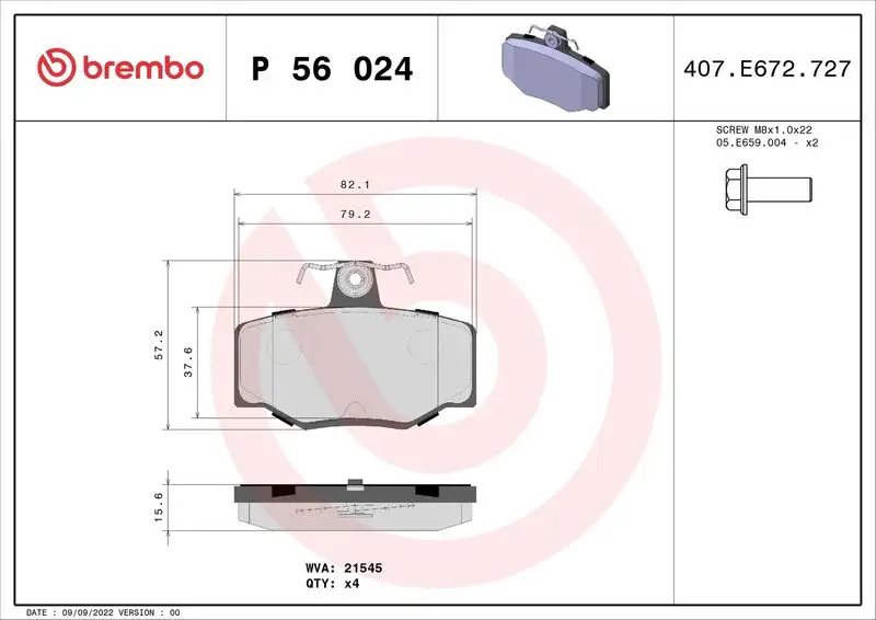 BREMBO P56024 Arka Fren Balatası