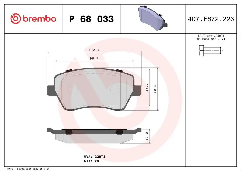 BREMBO P68033X Ön Fren Balatası