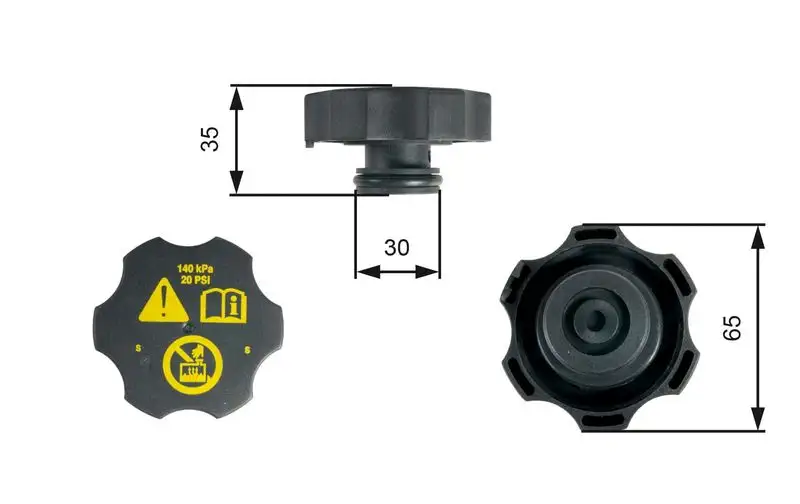 GATES RC249 Yedek Su Depo Kapağı