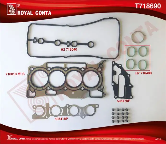 ROYAL T718690 Motor Takım Conta (Üst) 110441KT0B
