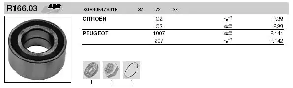SNR XGB44001S01 Ön Aks Rulmanı